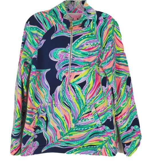 Lilly Pulitzer Sweaters - Lilly Pulitzer Womens Navy Blue Sweater Popover M